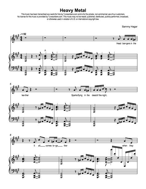 heavy metal sheet music|Metal Sheet Music .